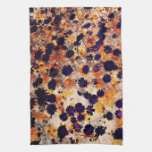 黄色デイジー花花柄デジタルアート キッチンタオル (縦)