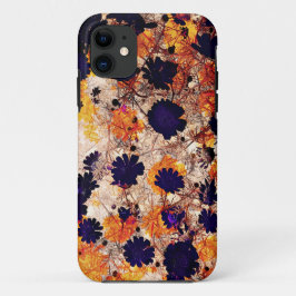 黄色デイジー花花柄デジタルアート iPhone 11 ケース