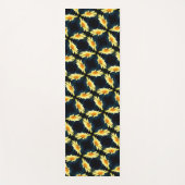 黄色デイジー花詰め模様 ヨガマット (正面)