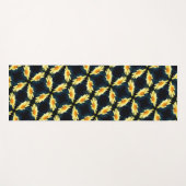 黄色デイジー花詰め模様 ヨガマット (正面(横))