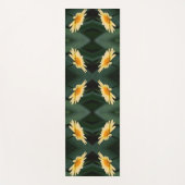 黄色デイジー花閉じる抽象芸術 ヨガマット (正面)