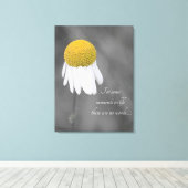 黄色デイジー花 キャンバスプリント (インサイチュ (ウッドフロア))