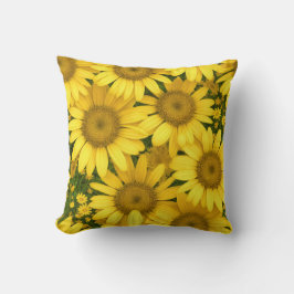 黄色デイジー花 クッション
