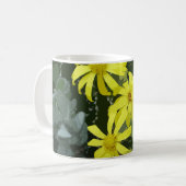黄色デイジー花 コーヒーマグカップ (正面左)