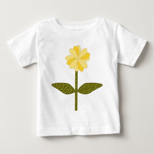 黄色デイジー花 ベビーTシャツ (正面)