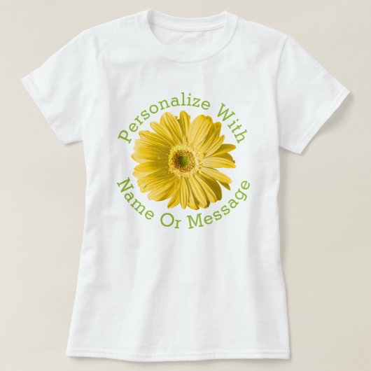 黄色デイジー花 Tシャツ (デザイン正面)