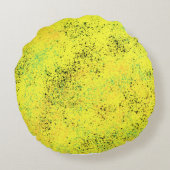 黄色デザイン枕 ラウンドクッション (裏面)