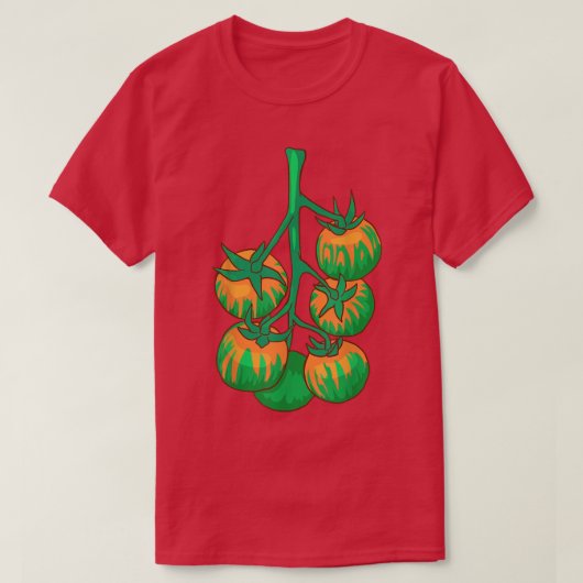 黄色トマト野菜トマト食品ビーガン野菜 Tシャツ (デザイン正面)
