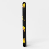 黄色ドライ葉名前をカスタムするブラック Case-Mate iPhoneケース (裏面/左)