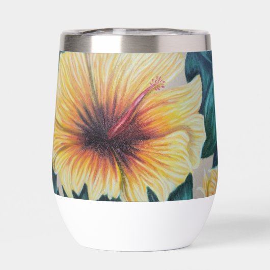 黄色ハイビスカス熱カップ (背面)