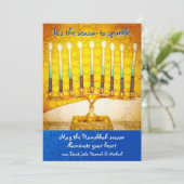 黄色ハヌカー(ユダヤ教)メノラーシーズンからスパークルスクリプト シーズンカード (スタンド正面)