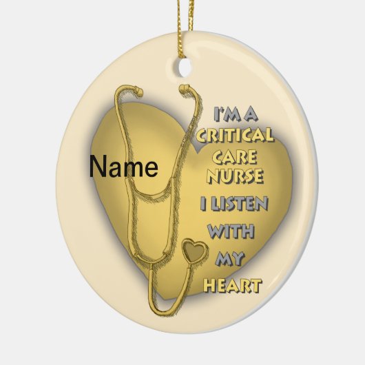 黄色ハートクリティカル気にナース セラミックオーナメント (左)