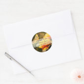 黄色バラと蝶の結婚式の引き出物シール ラウンドシール (封筒)