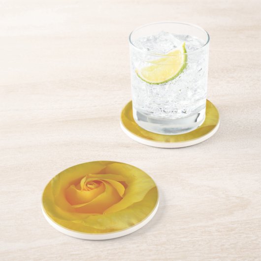 黄色バラのコースターの明るいばら色のギフトの記念品12月 コースター (側面)