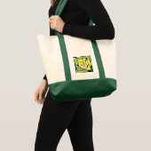 黄色バラのステンドグラスのトート トートバッグ (正面(商品))