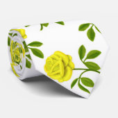 黄色バラのタイ ネクタイ (ロール)