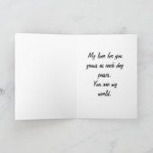 黄色バラのバレンタイン シーズンカード (内部)