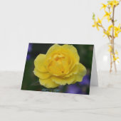 黄色バラのブランクの挨拶状 カード (黄色い花)