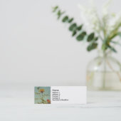 黄色バラのプロフィールカード スキニー名刺 (スタンド正面)