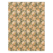 黄色バラのヴィンテージの花パターン テーブルクロス (正面)