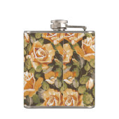 黄色バラのヴィンテージの花パターン フラスク (裏面)