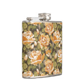 黄色バラのヴィンテージの花パターン フラスク (右)