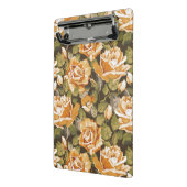 黄色バラのヴィンテージの花パターン ミニクリップボード (アングル2)