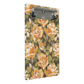 黄色バラのヴィンテージの花パターン ミニクリップボード (アングル)