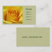 黄色バラの名刺 名刺 (正面/裏面)