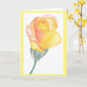 黄色バラの挨拶状 カード (黄色い花)