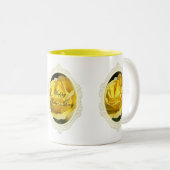 黄色バラの母の日のマグ ツートーンマグカップ (正面右)