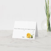 黄色バラの結婚式のメッセージカードありがとう サンキューカード (裏面)