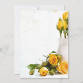 黄色バラの結婚式招待状 招待状 (裏面)