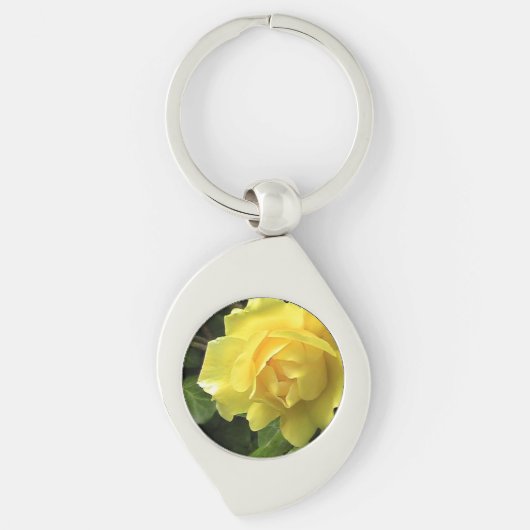 黄色バラの美しいKeychain キーホルダー (正面)