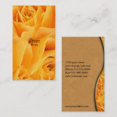 黄色バラの花屋の名刺 名刺 (正面/裏面)