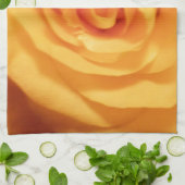 黄色バラの芽のバラの花の花柄の写真 キッチンタオル (折り畳み)