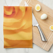 黄色バラの芽のバラの花の花柄の写真 キッチンタオル (四つ折り)