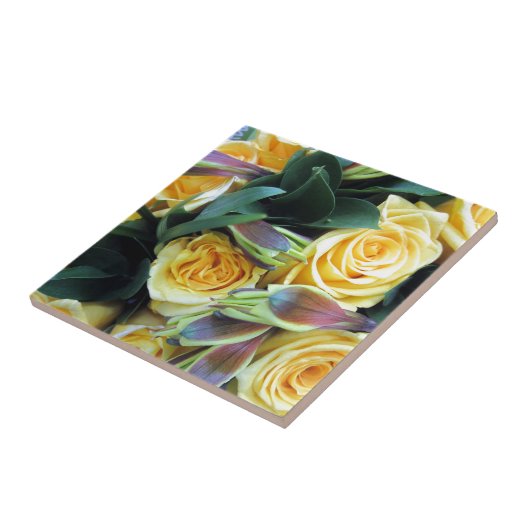 黄色バラの芽 タイル (側面)