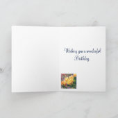 黄色バラの誕生日 カード (内部)