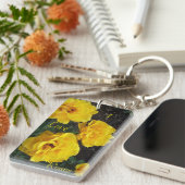 黄色バラのkeychain キーホルダー (正面右)