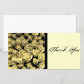 黄色バラは感謝していしています サンキューカード (正面/裏面)