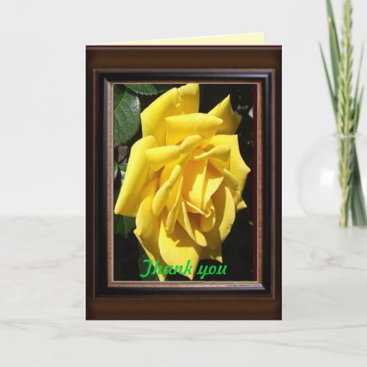 黄色バラテキサス州は感謝していしています サンキューカード (正面)