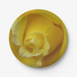 黄色バラ紙プレート ペーパープレート