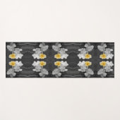 黄色バラ群部分カラー抽象芸術 ヨガマット (正面(横))