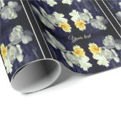 黄色バラ群部分パーソナライズされた色 ラッピングペーパー (ロールコーナー)