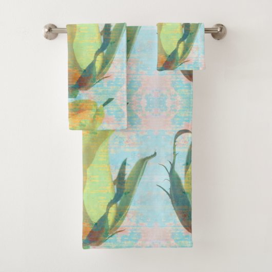 黄色バラ色のタオルセット バスタオルセット (インサイチュ)