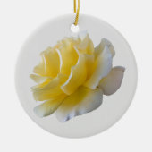 黄色バラ花びら セラミックオーナメント (正面)