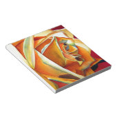 黄色バラ花オリジナル水彩画 ノートパッド (アングル)