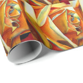 黄色バラ花オリジナル水彩画 ラッピングペーパー (ロールコーナー)