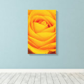 黄色バラ花キャンバス印刷 キャンバスプリント (インサイチュ (ウッドフロア))